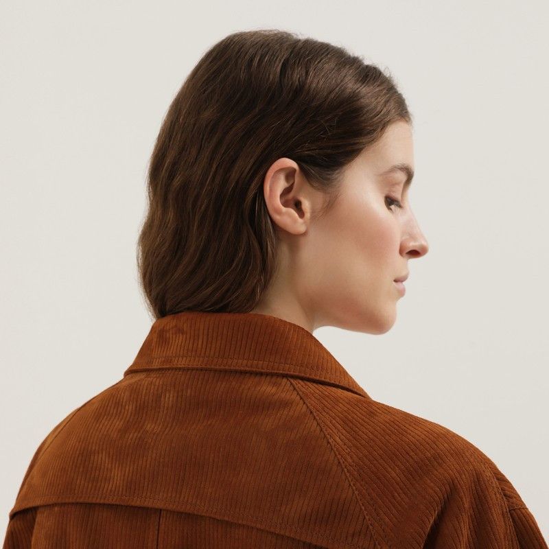 1989 STUDIO 1989 Studio Brown Corduroy Leather Mackintosh Coat Size M / US 6-8 / IT 42-44 - 2 Thumbnail