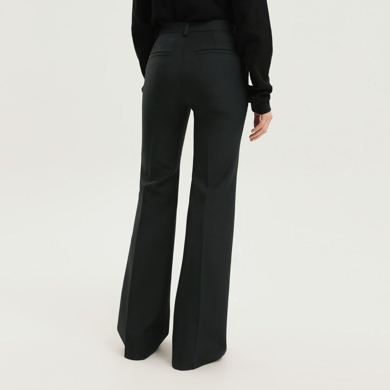 1989 STUDIO 1989 Studio High-Waisted Dark Green Bell-Bottom Pants Size 28" / US 6 / IT 42 - 2 Thumbnail