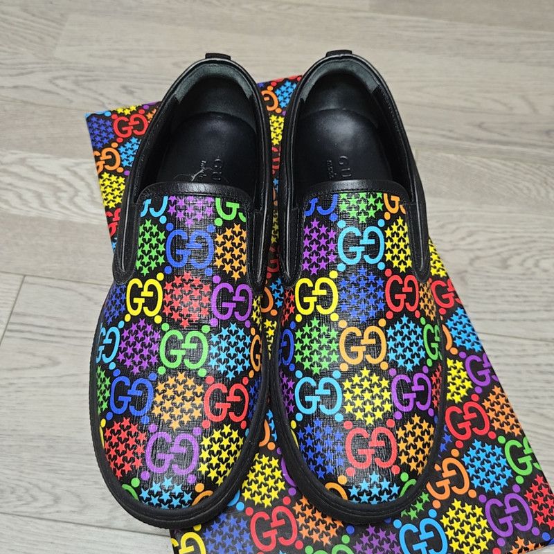 Gucci Gucci GG Supreme Colorful Slip-On Sneakers 0079 Size US 8 / EU 41 - 2 Thumbnail