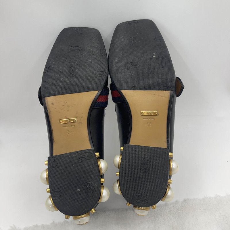 Gucci Gucci Black Double G Pearl Mary Jane Shoes 0079 Size US 7.5 / EU 40-41 - 4 Thumbnail