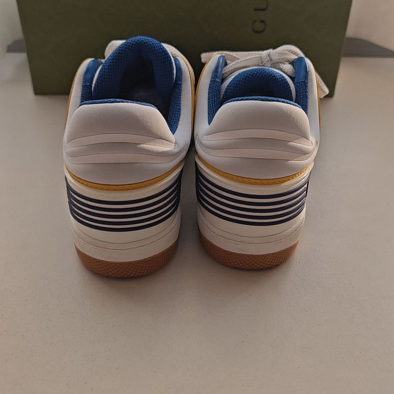 Gucci Gucci Retro Low-Top Fashion Sneakers in White and Gray 0079 Size US 9 / EU 42 - 3 Thumbnail