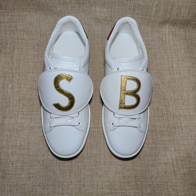 Gucci Gucci Casual White Sneakers with Gold Details 0079 Size US 6.5 / EU 39-40 - 2 Thumbnail