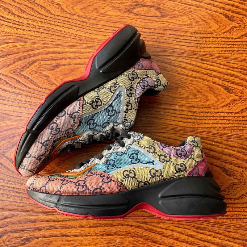 Gucci Gucci Rhyton Multicolour Canvas Low-top Sneakers 0079 Size US 7.5 / EU 40-41 - 8 Thumbnail