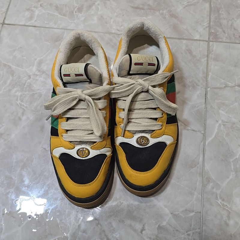 Gucci Gucci Screener Suede Sneakers in Yellow 0079 Size US 7.5 / EU 40-41 - 2 Thumbnail