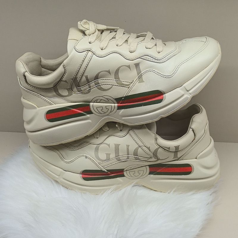 Gucci Gucci Rhyton Logo Low-Top Dad Sneakers 0079 Size US 8.5 / EU 41-42 - 6 Thumbnail