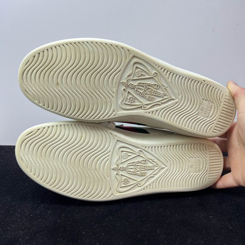 Gucci Gucci Ace Leather Fashion Sneakers for Men 0079 Size US 8.5 / EU 41-42 - 4 Thumbnail