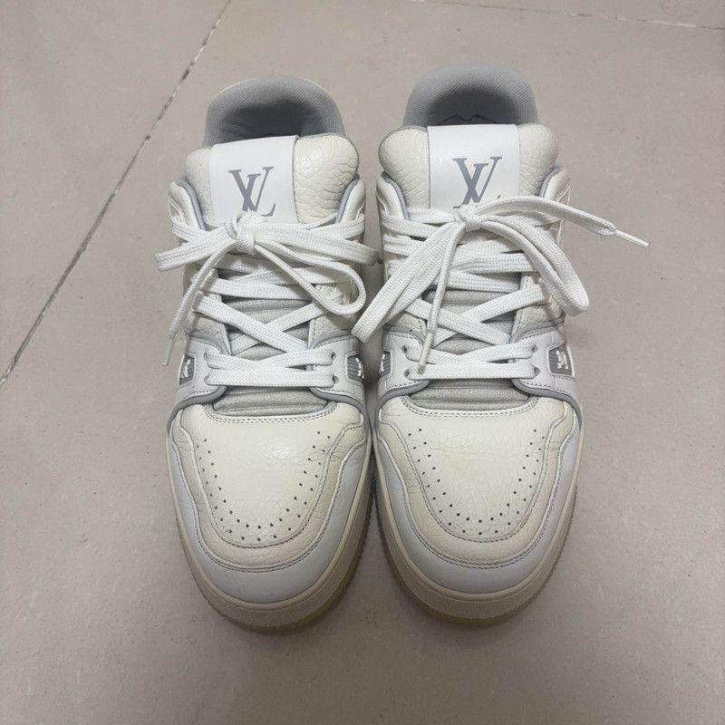 Louis Vuitton Louis Vuitton White Trainer Low-Top Fashion Sneakers 0079 Size US 7.5 / EU 40-41 - 2 Thumbnail