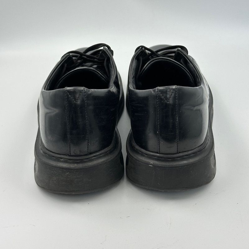 Louis Vuitton Louis Vuitton Black Leather Low-Top Sneakers 0079 Size US 9.5 / EU 42-43 - 3 Thumbnail