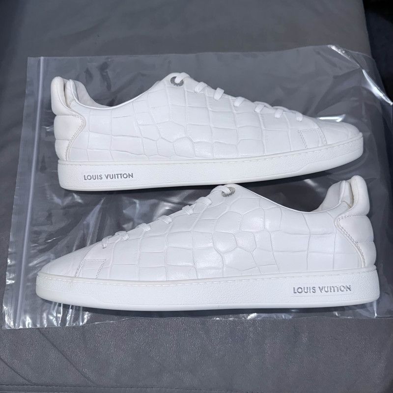 Louis Vuitton Louis Vuitton White Crocodile Leather Sneakers 0079 Size US 10.5 / EU 43-44 - 6 Thumbnail