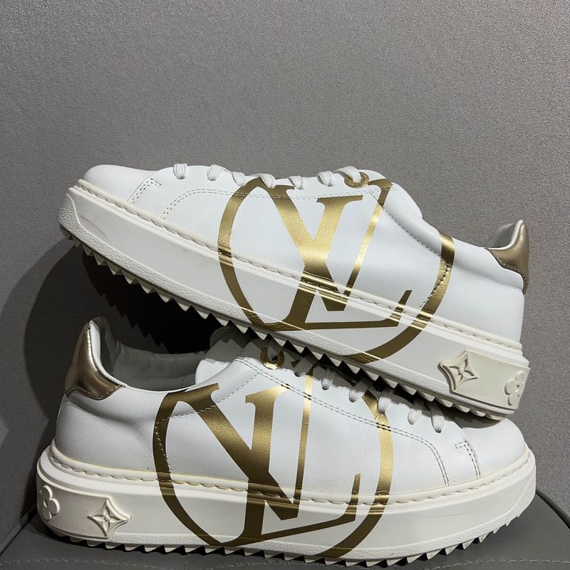 Louis Vuitton Louis Vuitton Stylish White Leather Sneakers 0079 Size US 6.5 / EU 39-40 - 6 Thumbnail