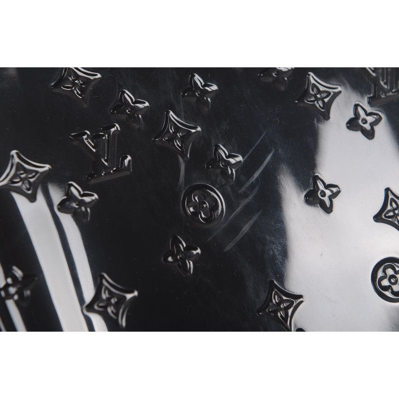 Louis Vuitton Louis Vuitton Black Logo-Embossed Knee-High Boots 0079 Size US 6 / EU 39 - 8 Thumbnail