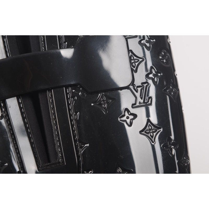 Louis Vuitton Louis Vuitton Black Logo-Embossed Knee-High Boots 0079 Size US 6 / EU 39 - 6 Thumbnail