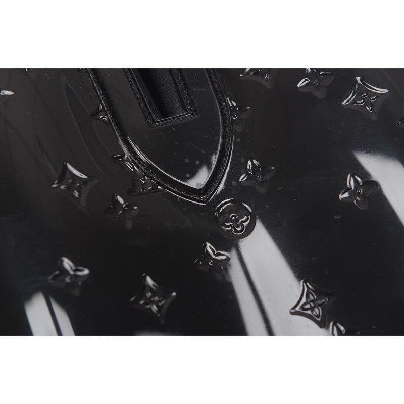 Louis Vuitton Louis Vuitton Black Logo-Embossed Knee-High Boots 0079 Size US 6 / EU 39 - 9 Thumbnail