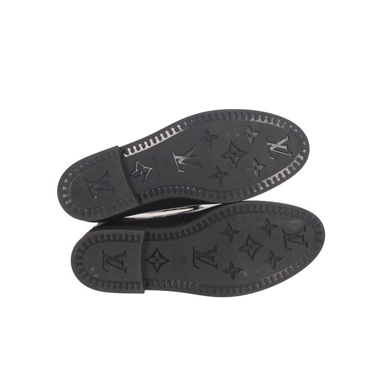 Louis Vuitton Louis Vuitton Black Logo-Embossed Knee-High Boots 0079 Size US 6 / EU 39 - 5 Thumbnail