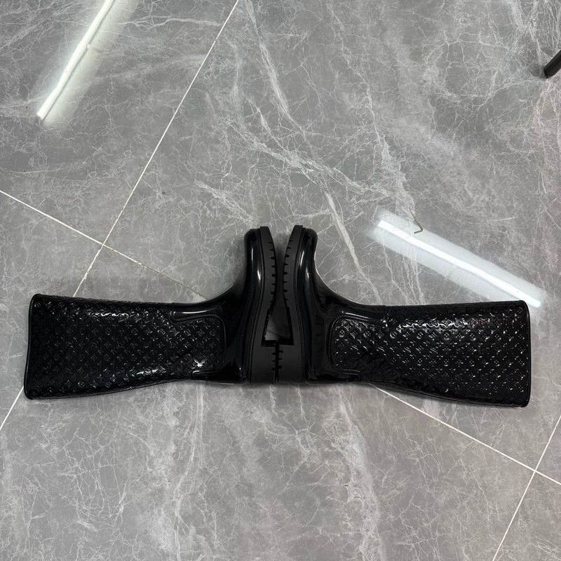 Louis Vuitton Louis Vuitton Black Rain Boots 0079 Size US 7.5 / EU 40-41 - 7 Thumbnail