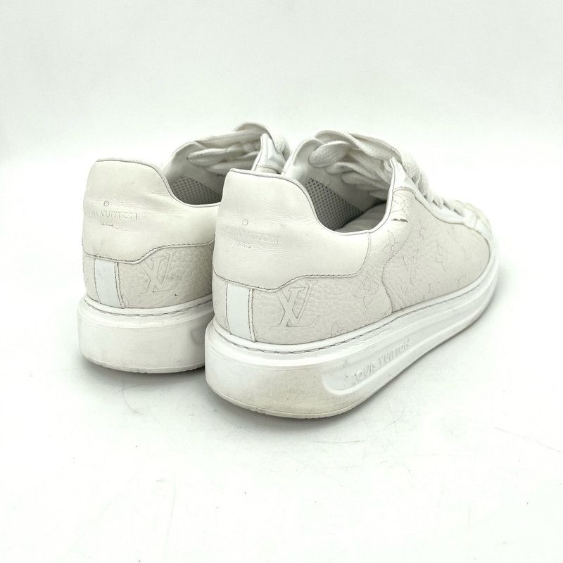 Louis Vuitton Louis Vuitton White Low-Top Leather Sneakers 0079 Size US 9 / EU 42 - 7 Thumbnail