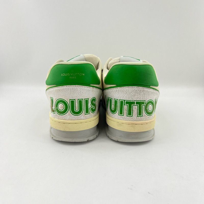Louis Vuitton Louis Vuitton Trainer Sneakers in White and Green 0079 Size US 9.5 / EU 42-43 - 3 Thumbnail