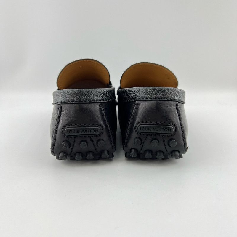 Louis Vuitton Louis Vuitton Black Leather Casual Slip-On Shoes 0079 Size US 7 / EU 40 - 3 Thumbnail