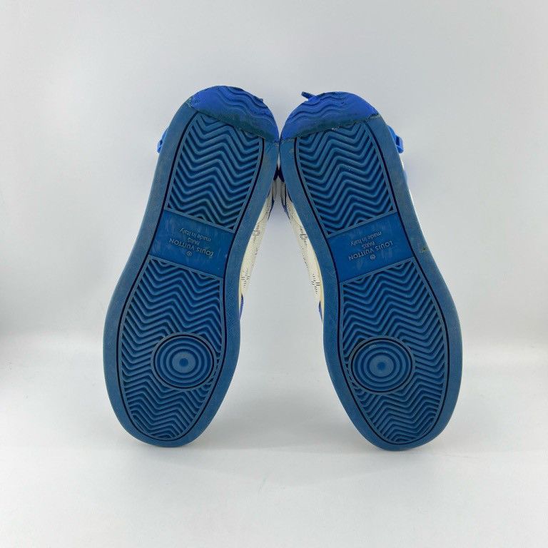 Louis Vuitton Louis Vuitton Rivoli Blue and White Sport Sneakers 0079 Size US 8.5 / EU 41-42 - 4 Thumbnail