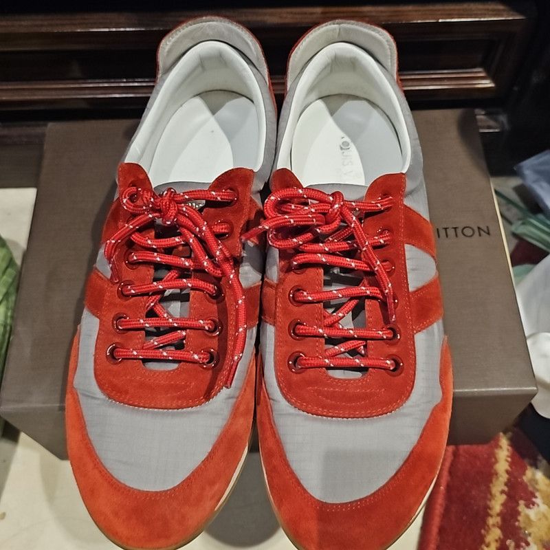 Louis Vuitton Louis Vuitton Red Sport Sneakers for Stylish Comfort 0079 Size US 8 / EU 41 - 2 Thumbnail