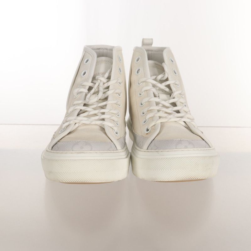 Louis Vuitton Louis Vuitton Monogram High-Top Sneakers in White 0079 Size US 7 / EU 40 - 2 Thumbnail
