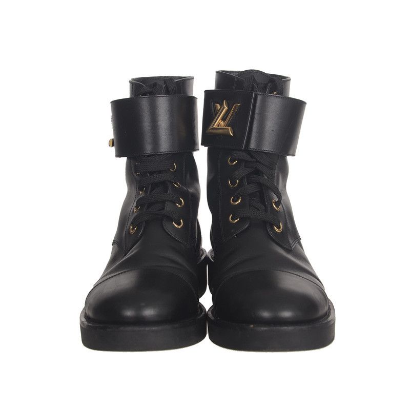 Louis Vuitton Louis Vuitton Lace-Up Black Short Boots 0079 Size US 6.5 / EU 39-40 - 2 Thumbnail