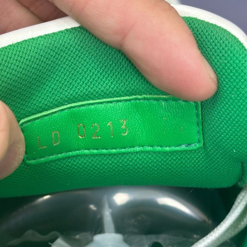 Louis Vuitton Louis Vuitton Low-Top Green and White Sneakers 0079 Size US 8 / EU 41 - 5 Thumbnail