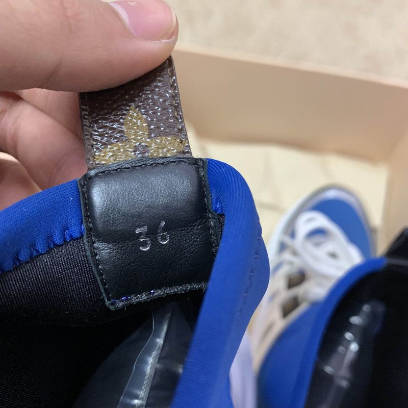 Louis Vuitton Louis Vuitton Blue and White Sneakers 0079 Size US 5.5 / EU 38 - 5 Thumbnail