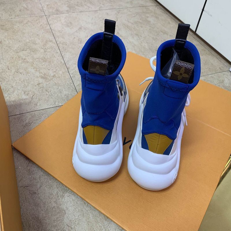 Louis Vuitton Louis Vuitton Blue and White Sneakers 0079 Size US 5.5 / EU 38 - 3 Thumbnail