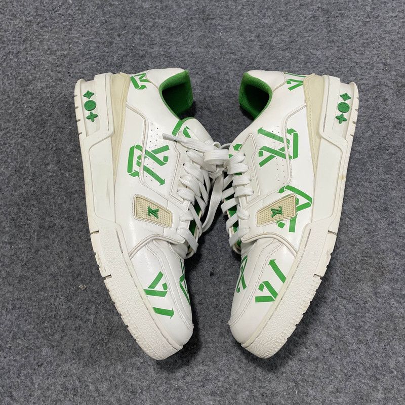 Louis Vuitton Louis Vuitton Casual Sneakers in White and Green 0079 Size US 7.5 / EU 40-41 - 11 Thumbnail