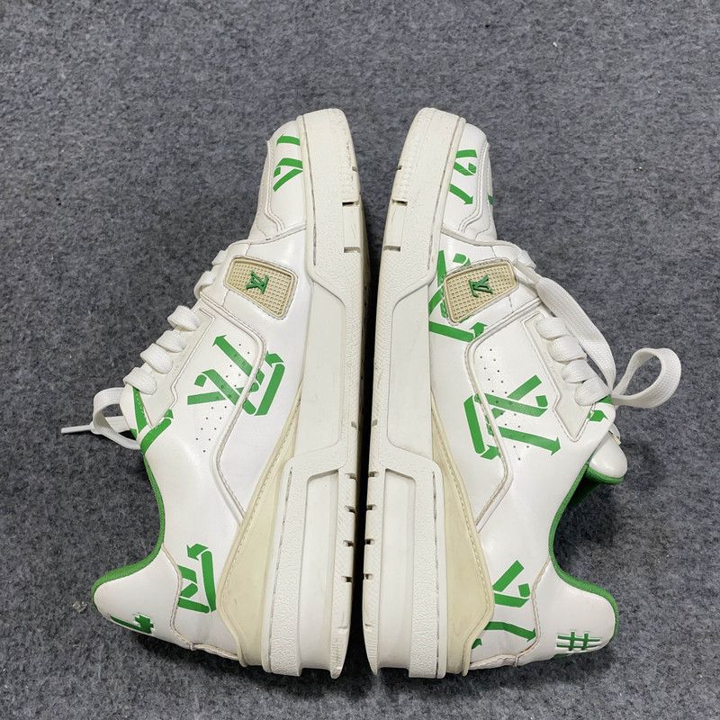 Louis Vuitton Louis Vuitton Casual Sneakers in White and Green 0079 Size US 7.5 / EU 40-41 - 10 Thumbnail