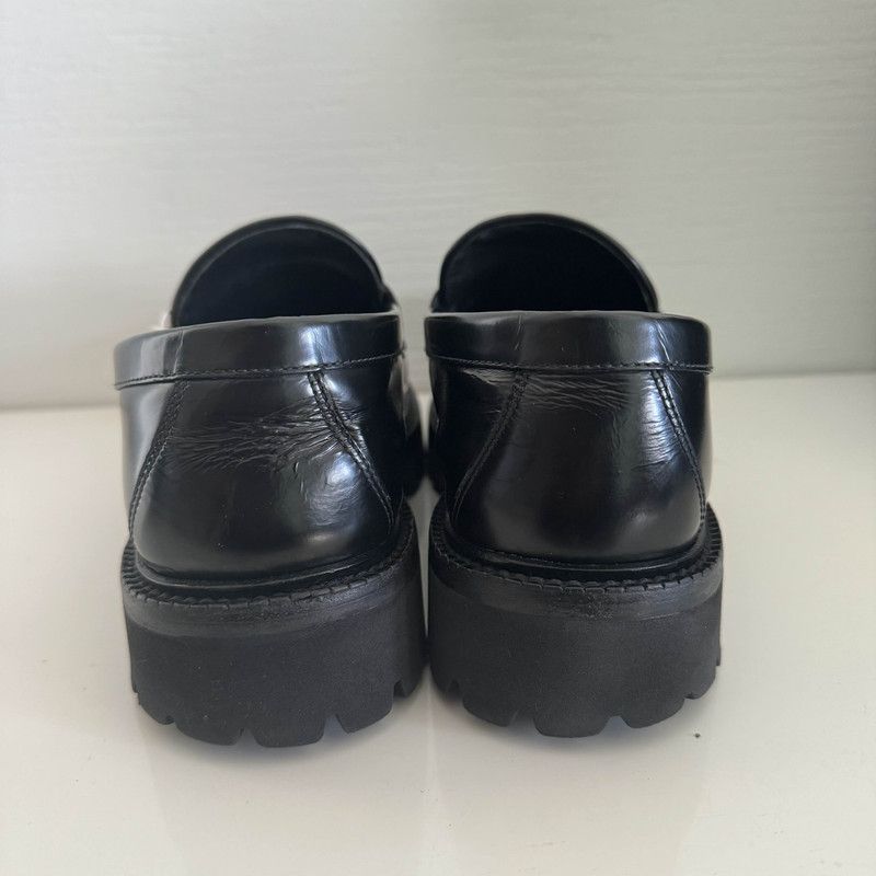 Louis Vuitton Louis Vuitton Black Leather Loafers for Men 0079 Size US 9.5 / EU 42-43 - 3 Thumbnail
