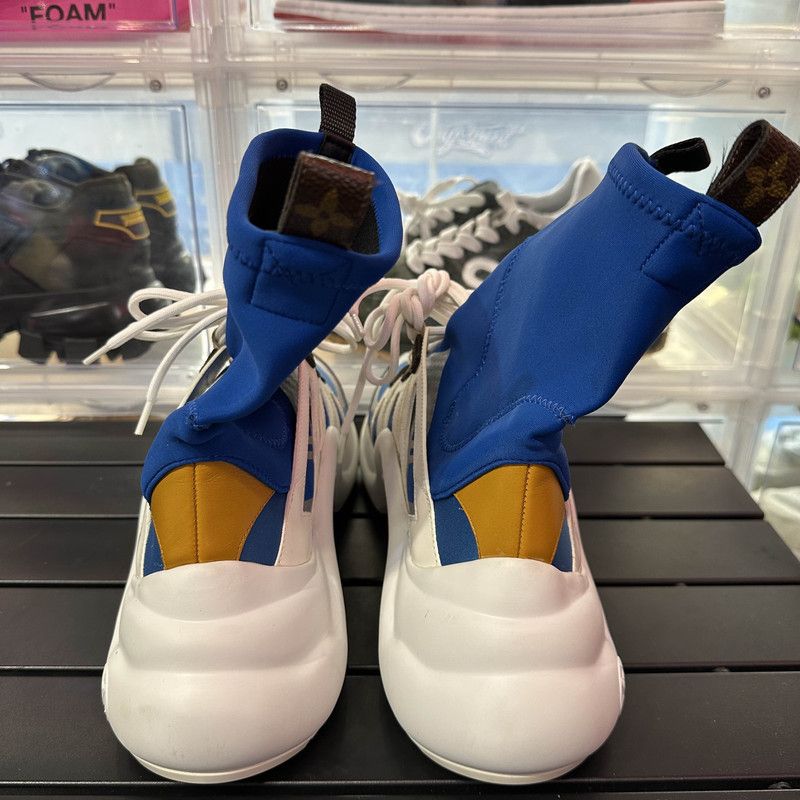 Louis Vuitton Louis Vuitton Blue and White Casual Sneakers 0079 Size US 7.5 / EU 40-41 - 3 Thumbnail