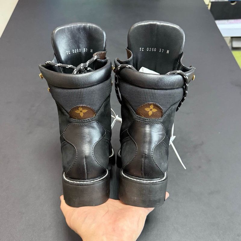Louis Vuitton Louis Vuitton Black Territory Flat Martin Boots 0079 Size US 6.5 / EU 39-40 - 3 Thumbnail