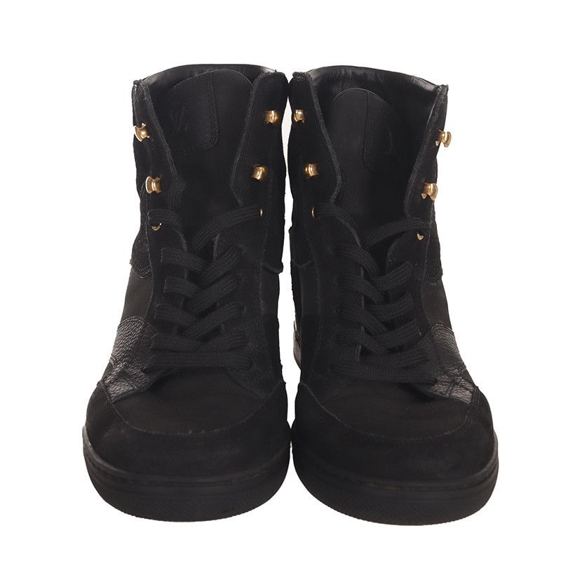 Louis Vuitton Louis Vuitton Black Suede High-Top Sneakers 0079 Size US 6.5 / EU 39-40 - 2 Thumbnail