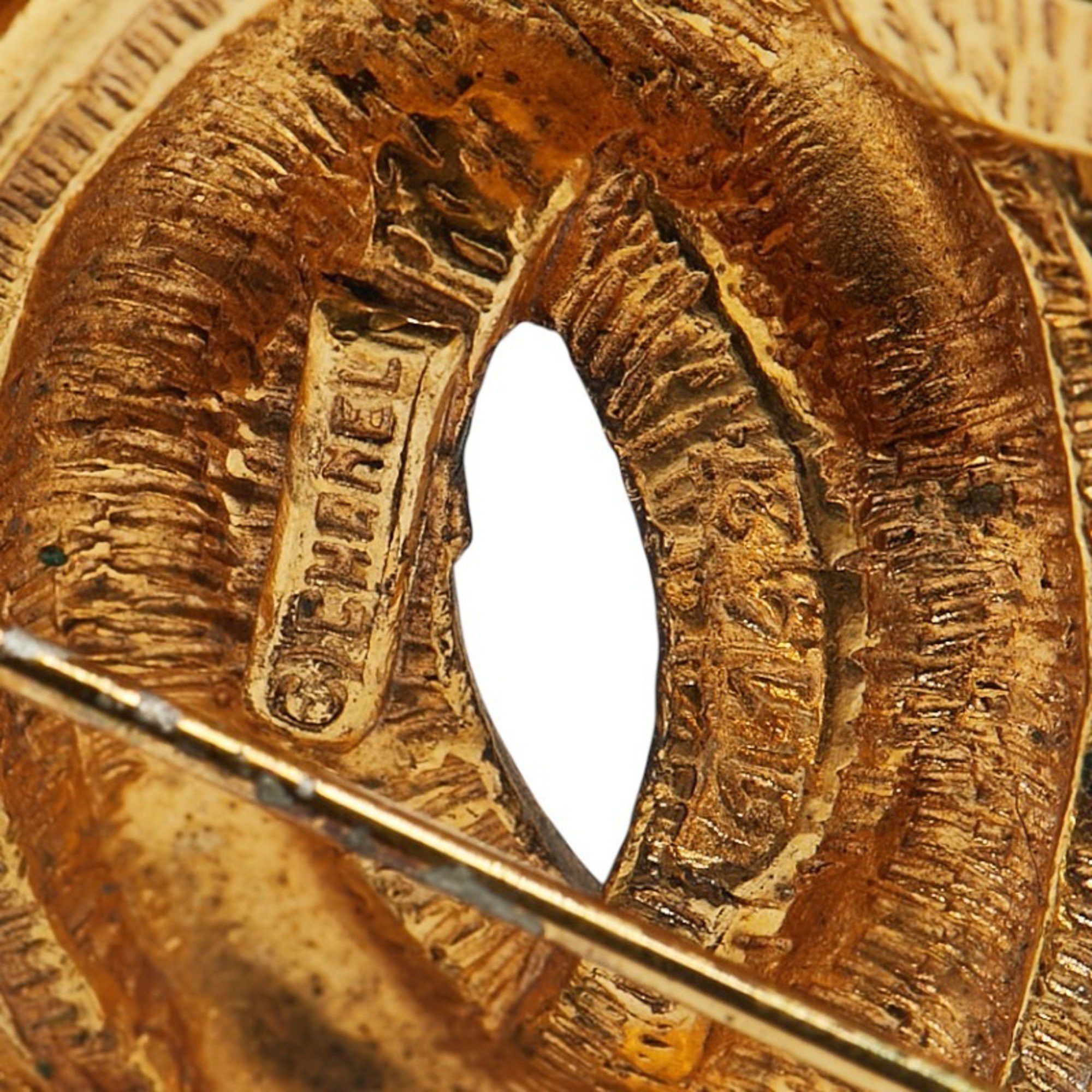 Chanel CHANEL Coco Mark Matelasse Brooch, Gold Plated, Women's Size ONE SIZE - 3 Thumbnail