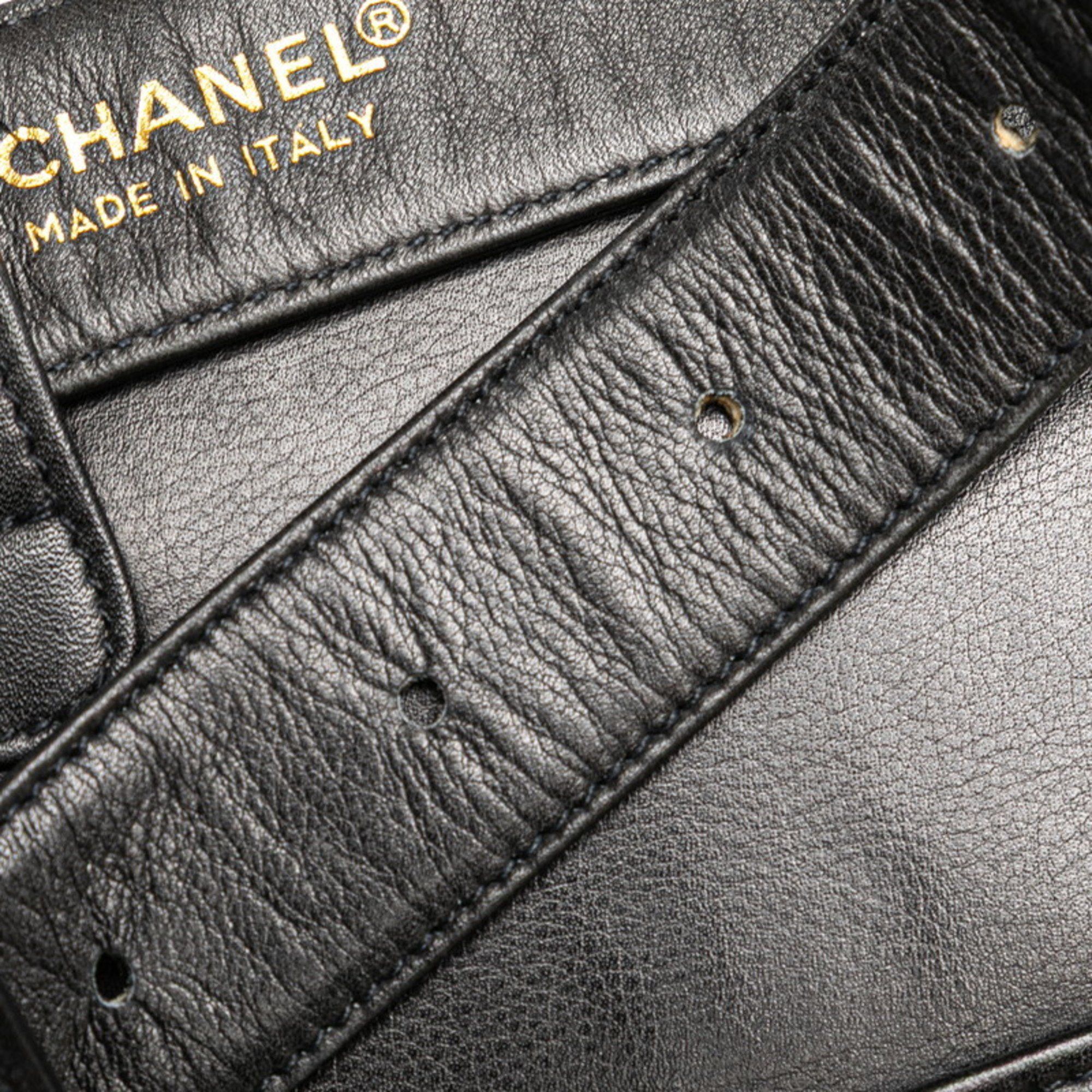 Chanel CHANEL Triple Coco Mark Shoulder Bag/Waist Bag 80/32 Black Leather Women's Size ONE SIZE - 5 Thumbnail