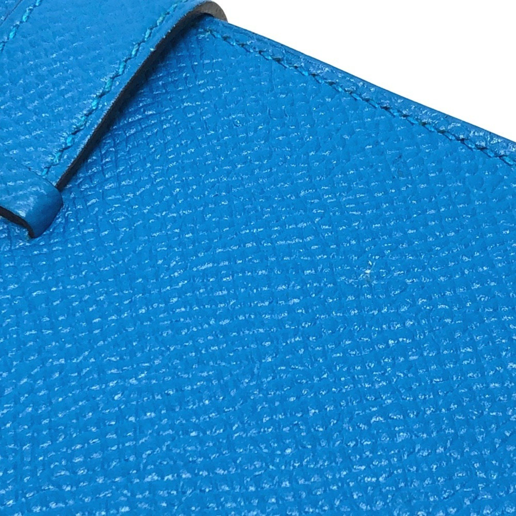 Hermes HERMES Bearn Soufflet Bifold Wallet, Long Epsom Leather, Women's, Blue Zanzibar, Size ONE SIZE - 7 Thumbnail