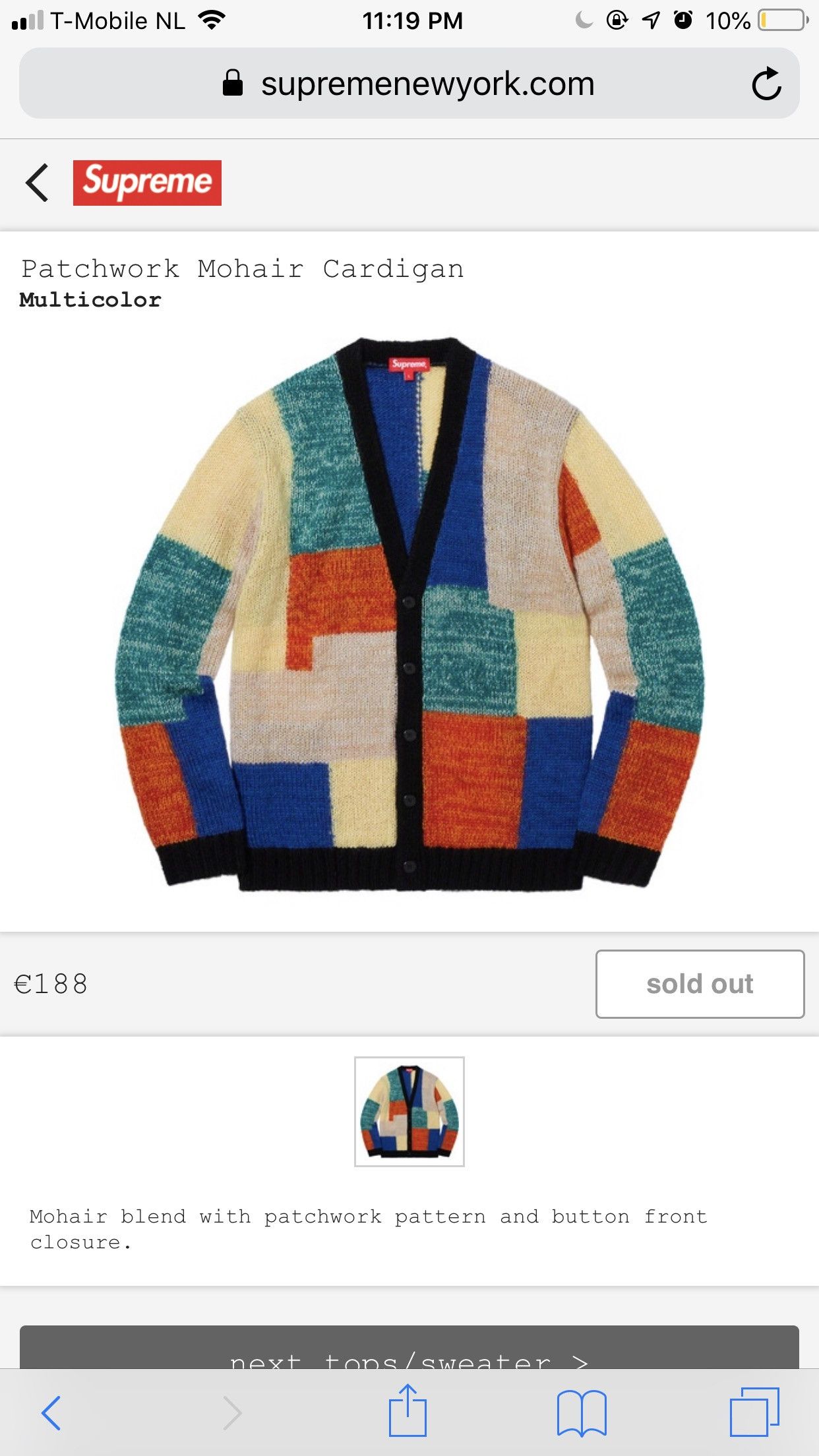 Supreme Patchwork Mohair Cardigan | Grailed