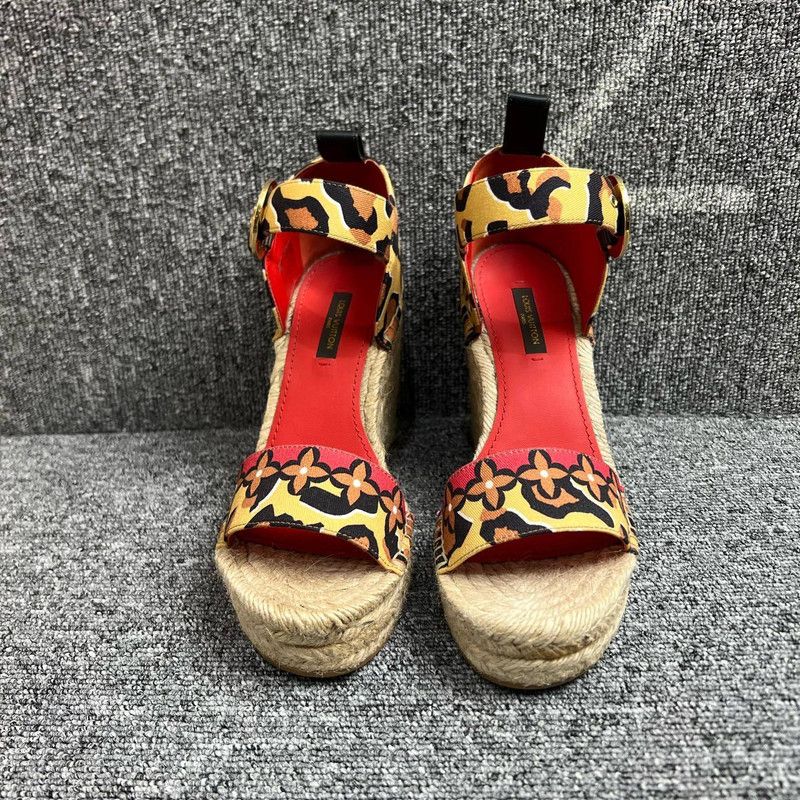 Louis Vuitton Louis Vuitton Leopard Print Wedge Sandals 0079 Size US 6 / EU 39 - 2 Thumbnail