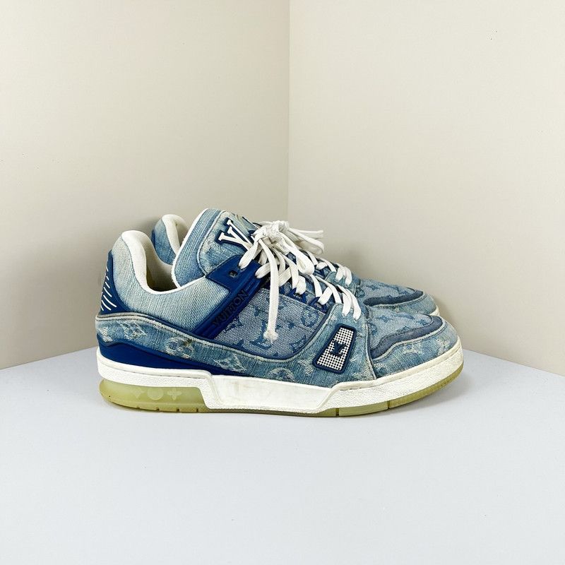 Louis Vuitton Louis Vuitton Stylish Blue Sneakers for Men 0079 Size US 8.5 / EU 41-42 - 6 Thumbnail