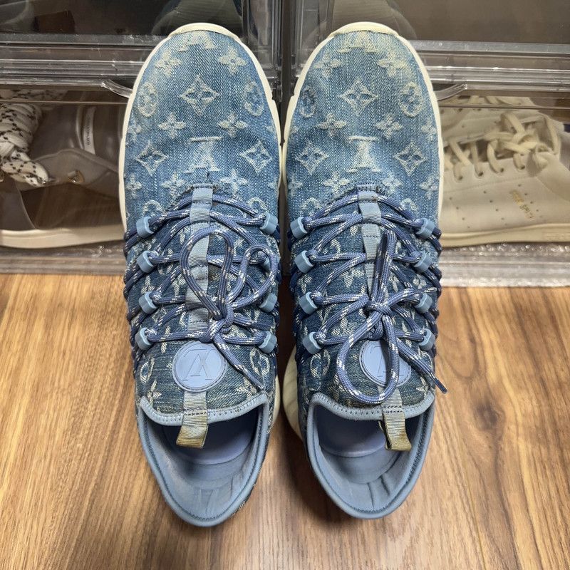 Louis Vuitton Louis Vuitton Fastlane Denim Low-Top Sneakers 0079 Size US 9 / EU 42 - 8 Thumbnail