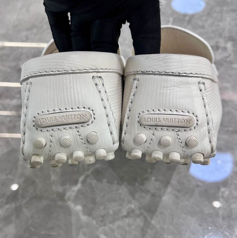 Louis Vuitton Louis Vuitton White Leather Slip-On Casual Shoes 0079 Size US 8 / EU 41 - 3 Thumbnail