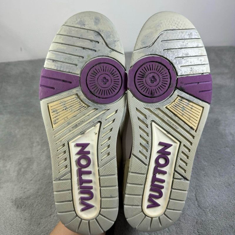 Louis Vuitton Louis Vuitton Trainer Casual Sneakers in White Purple 0079 Size US 8 / EU 41 - 4 Thumbnail