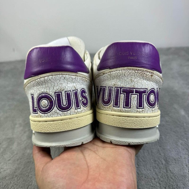 Louis Vuitton Louis Vuitton Trainer Casual Sneakers in White Purple 0079 Size US 8 / EU 41 - 3 Thumbnail