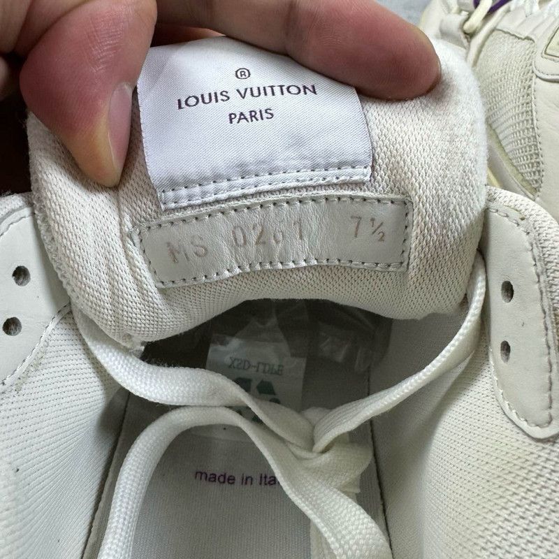 Louis Vuitton Louis Vuitton Trainer Casual Sneakers in White Purple 0079 Size US 8 / EU 41 - 5 Thumbnail