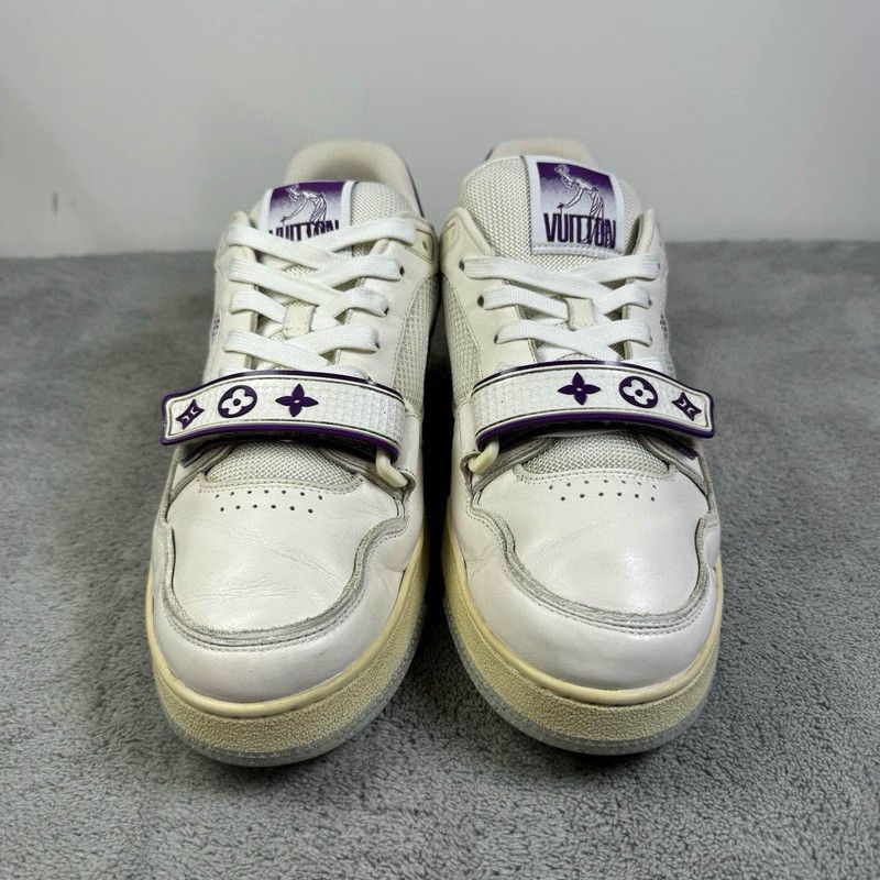 Louis Vuitton Louis Vuitton Trainer Casual Sneakers in White Purple 0079 Size US 8 / EU 41 - 2 Thumbnail