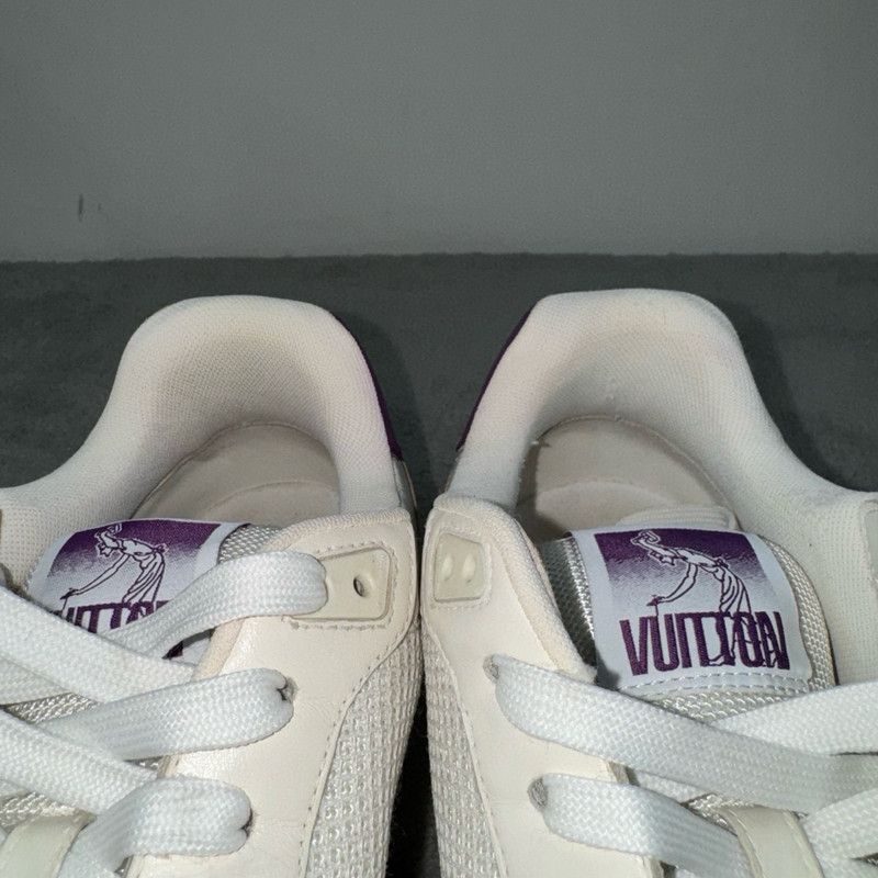 Louis Vuitton Louis Vuitton Trainer Casual Sneakers in White Purple 0079 Size US 8 / EU 41 - 8 Thumbnail