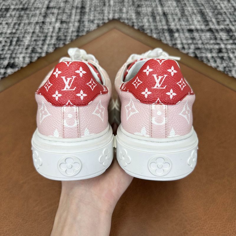 Louis Vuitton Louis Vuitton Pink Leather Fashion Sneakers 0079 Size US 7.5 / EU 40-41 - 3 Thumbnail