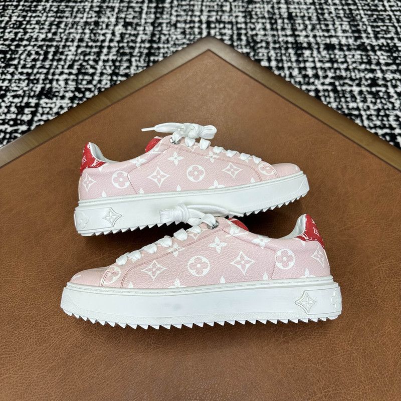 Louis Vuitton Louis Vuitton Pink Leather Fashion Sneakers 0079 Size US 7.5 / EU 40-41 - 7 Thumbnail